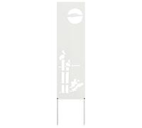 vidaXL Garden Privacy Screen Bundle White 32 x 140 cm Cold Rolled Steel, Garden and Patio, Fashionable Decorative Inserts, Outdoor Privacy Screen, Narrow Patio Divider, Stylish