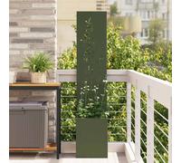 vidaXL Garden Privacy Screen Floral Olive green 32 x 32 x 150 cm