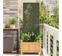 vidaXL Garden Privacy Screen Olive green 50 x 140 cm Cold-rolled steel
