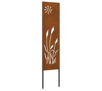 vidaXL Garden Privacy Screen Rusty 32 x 140 cm Weathering steel, Garden and Terrace, Rectangular, Modern Privacy Divider, Decorative Inlays, Outdoor Screen, Patio Accent, Functional Barrier