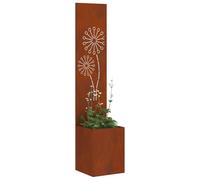 vidaXL Garden Privacy Screen Decorative Outdoor Partition Panel Rusty Weathering Steel 32x140 cm