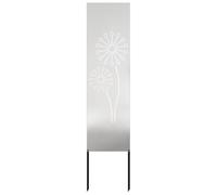vidaXL Garden Privacy Screen Silver 32 x 140 cm Stainless steel
