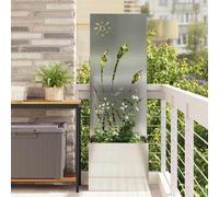 vidaXL Garden Privacy Screen Silver 50 x 140 cm Galvanised steel