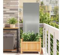 vidaXL Garden Privacy Screen Silver 50 x 140 cm Galvanised steel