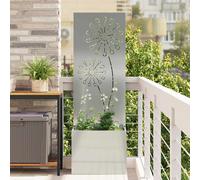 vidaXL Garden Privacy Screen Silver 50 x 140 cm Galvanised steel