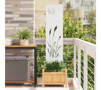 vidaXL Garden Privacy Screen White 32 x 140 cm Cold-rolled steel
