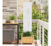vidaXL Garden Privacy Screen White 32 x 140 cm Cold-rolled steel