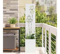 vidaXL Garden Privacy Screen White 32 x 140 cm Cold-rolled steel