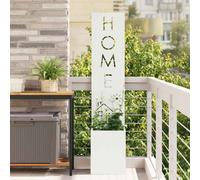 vidaXL Garden Privacy Screen White 32 x 32 x 150 cm Cold-rolled steel