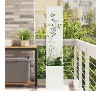 vidaXL Garden Privacy Screen White 32 x 32 x 150 cm Cold-rolled steel