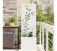 vidaXL Garden Privacy Screen White 50 x 140 cm Cold-rolled steel
