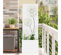 vidaXL Garden Privacy Screen White 50 x 140 cm Cold-rolled steel