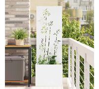 vidaXL Garden Privacy Screen White 50 x 140 cm Cold-rolled steel