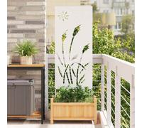 vidaXL Garden Privacy Screen White 50 x 140 cm Cold-rolled steel