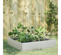 vidaXL Garden Raised Bed Outdoor Planter Pot Patio Flower Box Stainless Steel