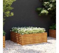 vidaXL Garden Raised Bed 100X100X36cm Corten Steel, Brown