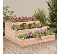 vidaXL Garden Raised Bed 120x120x56 cm Solid Wood Fir UK HOT