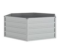 vidaXL Garden Raised Bed 129x45 cm Galvanized Steel Silver Flower Box Pot