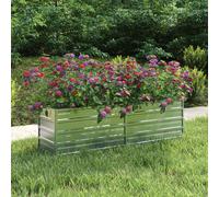 vidaXL Garden Raised Bed 160x40x45 cm Galvanized Steel