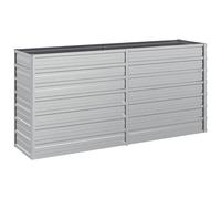 vidaXL Raised Bed 160x40x77cm Galvanized Steel Silver