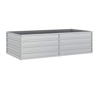 vidaXL Garden Raised Bed - Galvanised Steel 160x80x45 cm - Silver