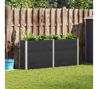 (200 x 50 x 91 cm) vidaXL Garden Raised Bed Outdoor Plant Pot Flower Box Planter Box WPC Grey
