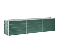 vidaXL Garden Raised Bed Galvanised Steel 240x40x45 cm Green