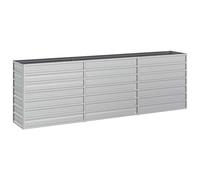 vidaXL Galvanized Steel Garden Raised Bed - Spacious Silver Planter for Outdoor/Indoor Use, Easy Assembly, Weather-Resistant