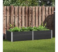 Garden Planter WPC Grey Outdoor Lawn Flower Pot Raised Bed Multi Sizes vidaXL