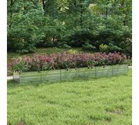 vidaXL Garden Raised Bed 480x80x45 cm Galvanized Steel Silver