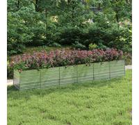 Vidaxl Garden Raised Bed 480X80X77 Cm Galvanized Steel Silver