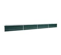 vidaXL Garden Raised Bed-600x45cm Rectangular Galvanised Steel Planter for Outdoor Gardening-Green Spacious Plant Pot
