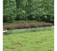 vidaXL Garden Raised Bed 600x80x45 cm Galvanized Steel Silver