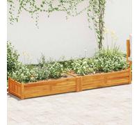 vidaXL Garden Raised Bed in Acacia Wood - Spacious Rectangular Outdoor Planter - Trendy Design for Patios, Balconies, Decks and Gardens