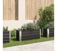 Vidaxl Garden Raised Bed Anthracite 100X40X45 Cm Galvanised Steel