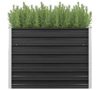 vidaXL Garden Raised Bed Anthracite 100x40x77cm Galvanised Steel Planter Pot
