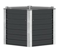 vidaXL Garden Raised Bed Anthracite 129x129x77 cm Galvanised Steel