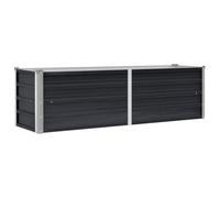 vidaXL Garden Raised Bed Anthracite 160x40x45 cm Galvanised Steel