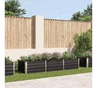 vidaXL Garden Raised Bed Anthracite 240x80x45 cm Galvanised Steel