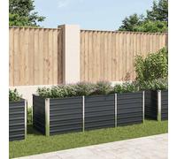 vidaXL Garden Raised Bed Anthracite 240x80x77 cm Galvanised Steel