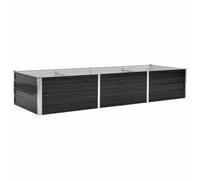 vidaXL Garden Raised Bed Anthracite - Versatile and Spacious Outdoor Planter Box for Garden, Patio, Balcony - 240x80x45 cm Galvanised Steel Raised Bed