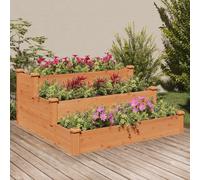 (brown) vidaXL Garden Raised Bed Outdoor Raised Planter Pot Flower Bed Solid Wood Fir