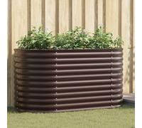 Garden Raised Bed Outdoor Planter Flower Plant Stand Galvanised Steel vidaXL