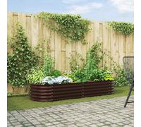 Garden Raised Bed Outdoor Planter Flower Plant Stand Galvanised Steel vidaXL