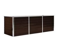 vidaXL Garden Raised Bed Brown 240x80x77 cm Galvanised Steel