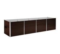 vidaXL Raised Garden Bed - Brown Galvanized Steel, Large and Weather-Resistant Planter for Outdoor Use, Ideal for Gardens, Patios, DIY Enthusiasts