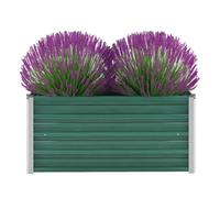 vidaXL Garden Raised Bed Galvanised Steel 100x40x45cm Green