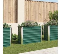 vidaXL Garden Raised Bed Galvanised Steel 100x40x77 cm Green