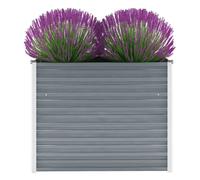 vidaXL Garden Raised Bed Galvanised Steel 100x40x77 cm Grey