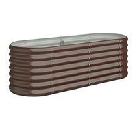 vidaXL Garden Raised Bed Galvanised Steel 114x40x36 cm Brown